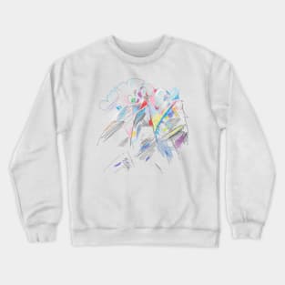 abstract mountain art Crewneck Sweatshirt